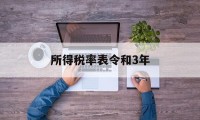 所得税率表令和3年(所得税率33%调到25%具体是从什么时候开始)